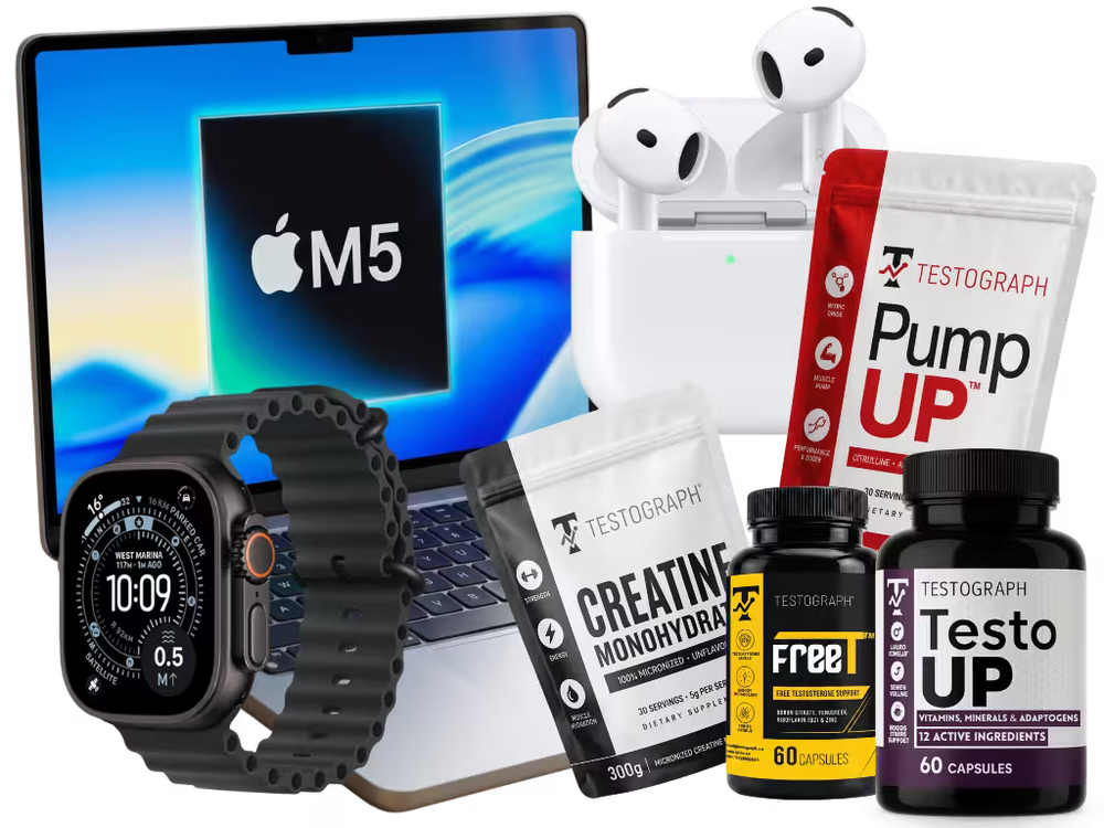 <p>ИГРАЕШ ЗА:<br/><strong>MacBook</strong>, Apple Watch, AirPods и добавки</p>